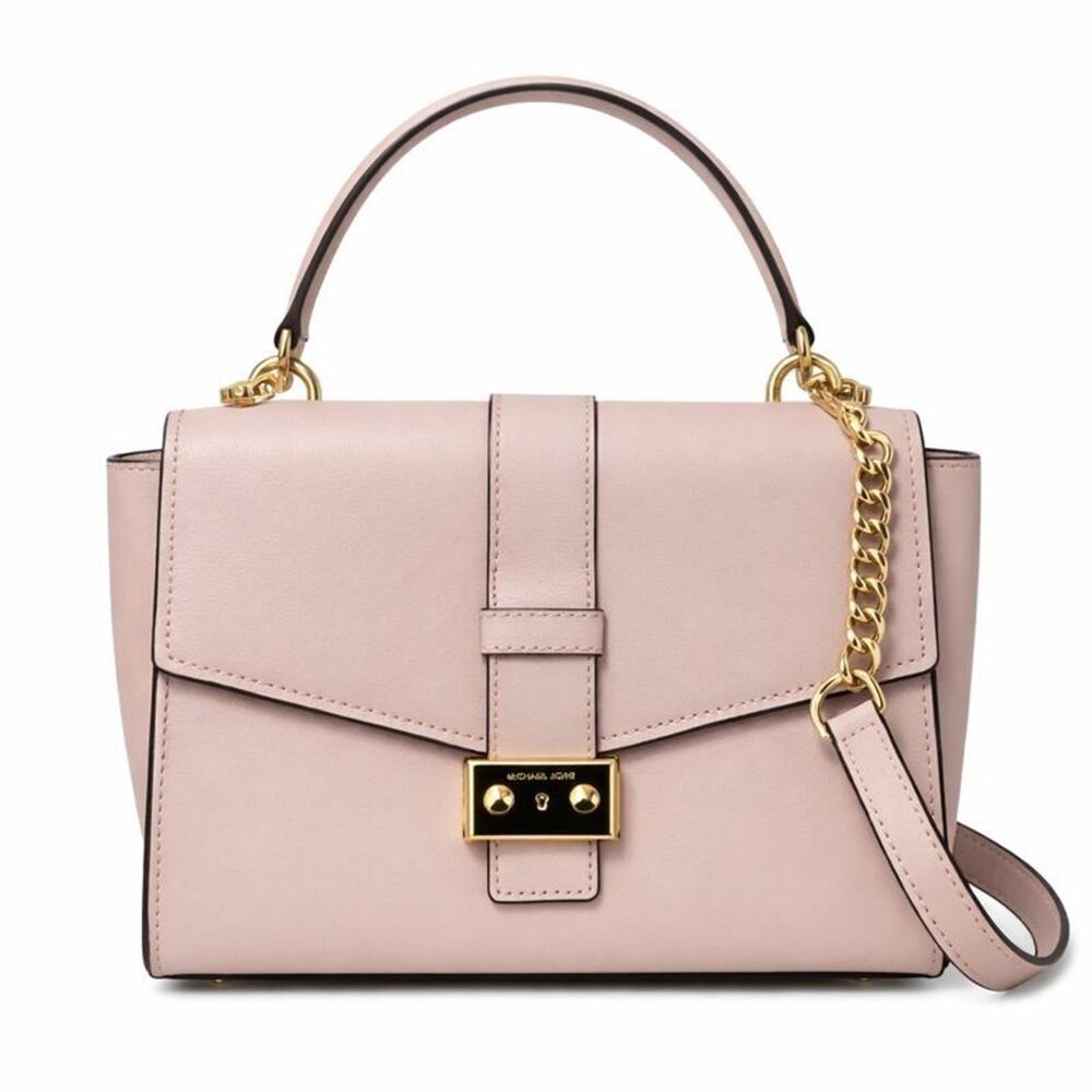 NEW Michael Kors Medium TH Satchel 35H7GV4M2L Mauve Leather Bag